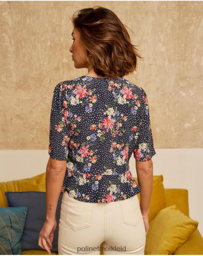Polin et moi Topos Fabia Bluse HT8R220 Kleidung Marine