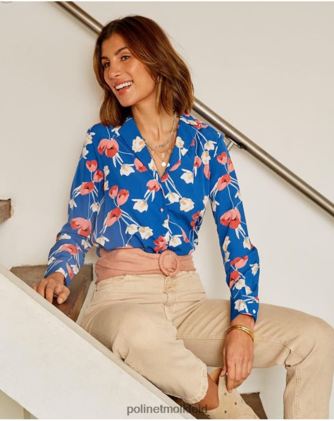 Polin et moi Tulpenhemd Talia HT8R224 Kleidung klein blau