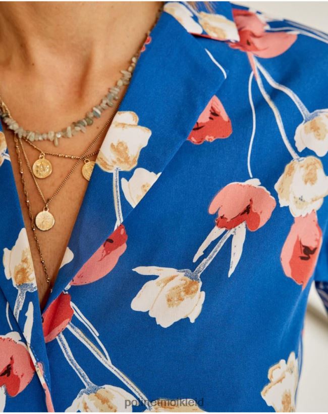 Polin et moi Tulpenhemd Talia HT8R224 Kleidung klein blau