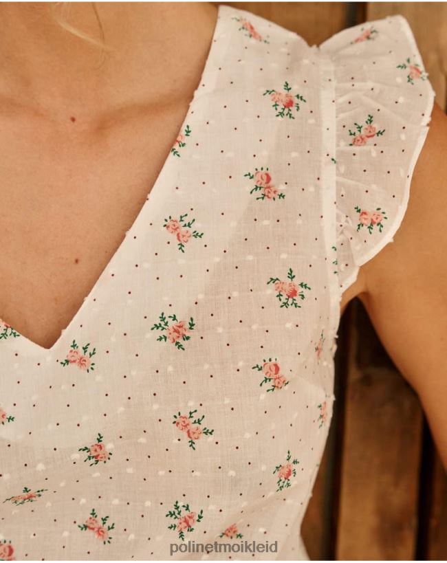 Polin et moi bluse blumen nessa HT8R174 Kleidung Lachs