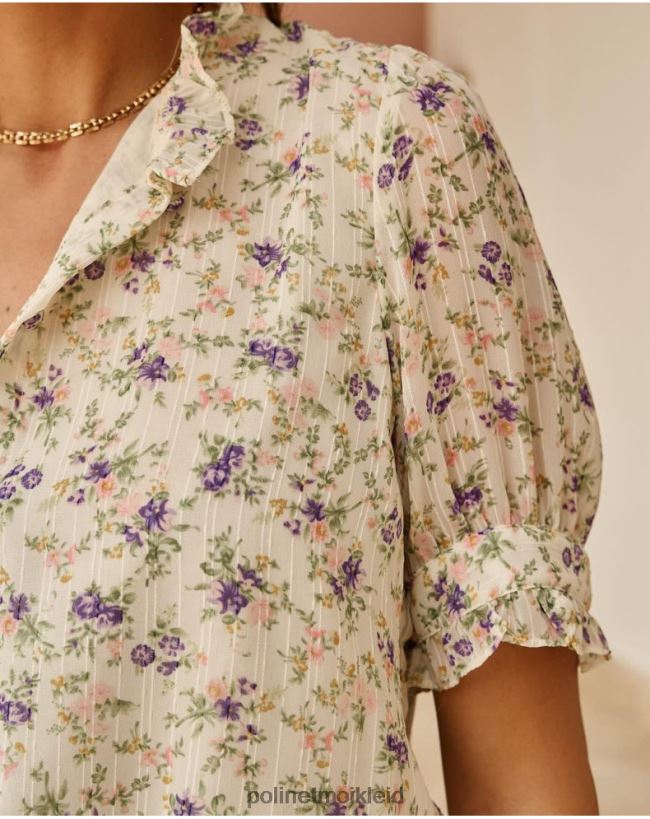 Polin et moi bluse blumen olim HT8R190 Kleidung apfelgrün/mint