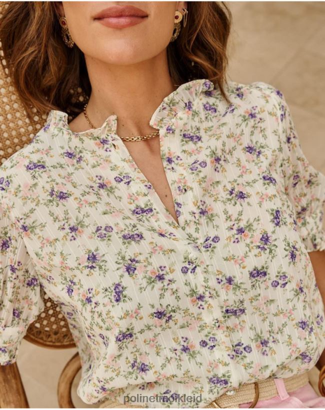 Polin et moi bluse blumen olim HT8R190 Kleidung apfelgrün/mint