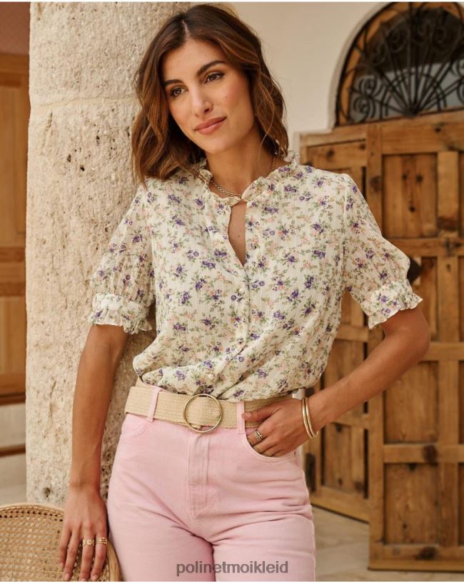 Polin et moi bluse blumen olim HT8R190 Kleidung apfelgrün/mint