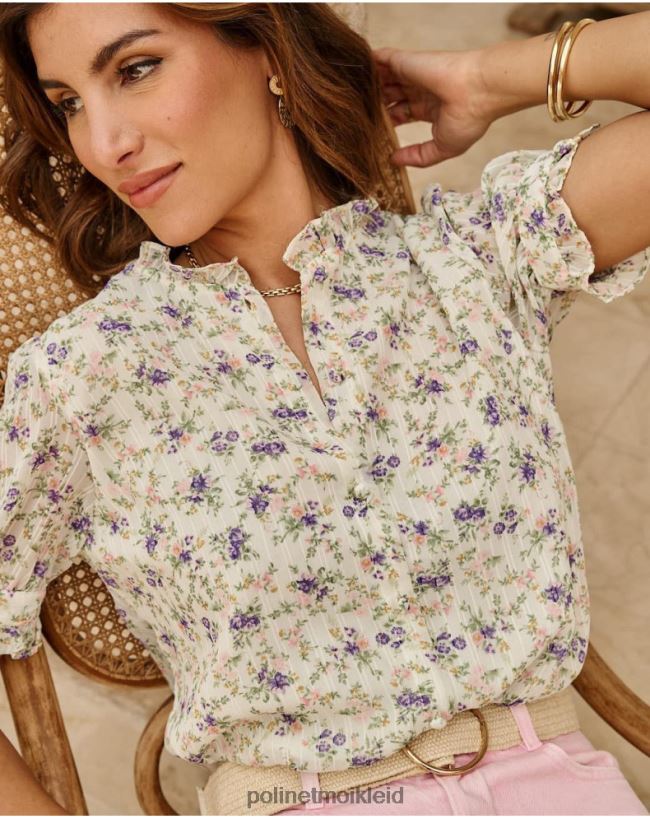 Polin et moi bluse blumen olim HT8R190 Kleidung apfelgrün/mint