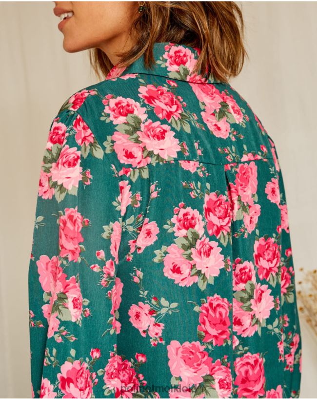Polin et moi flor rosiges Hemd HT8R230 Kleidung grüner Wald