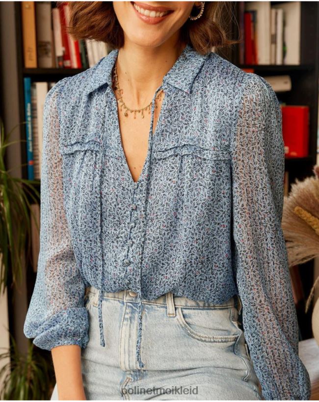 Polin et moi xia Blusenknöpfe HT8R217 Kleidung klein blau