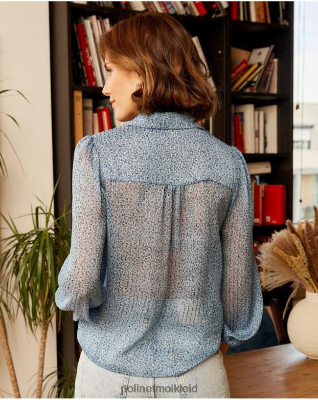 Polin et moi xia Blusenknöpfe HT8R217 Kleidung klein blau