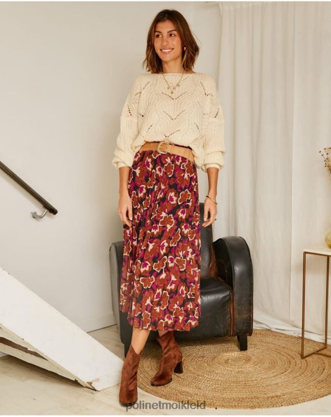 Polin et moi Blumenrock Suzy HT8R323 Kleidung Himbeere