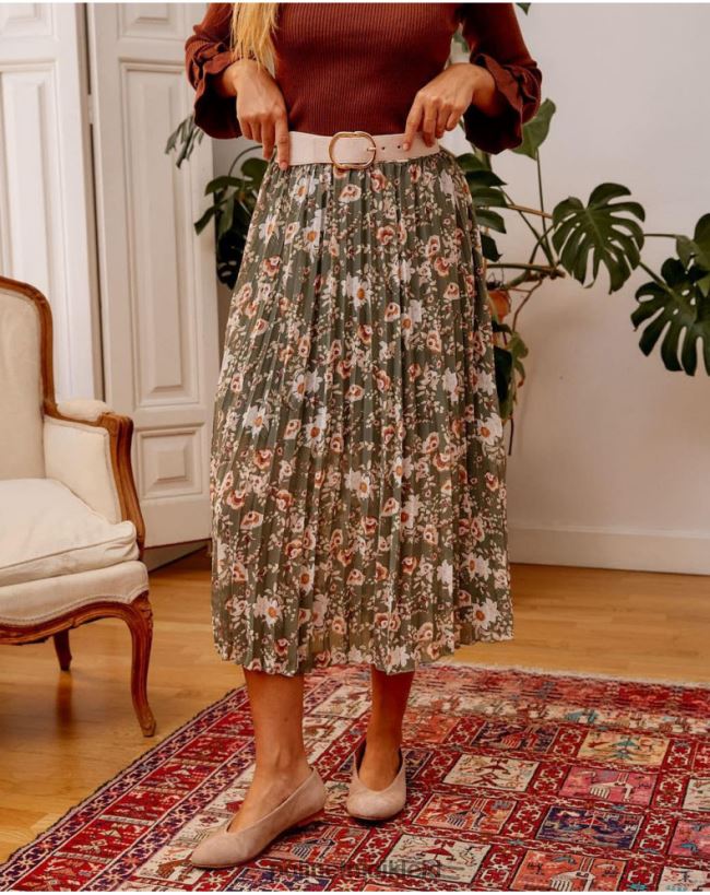 Polin et moi Faltenrock Dunia HT8R299 Kleidung kaki