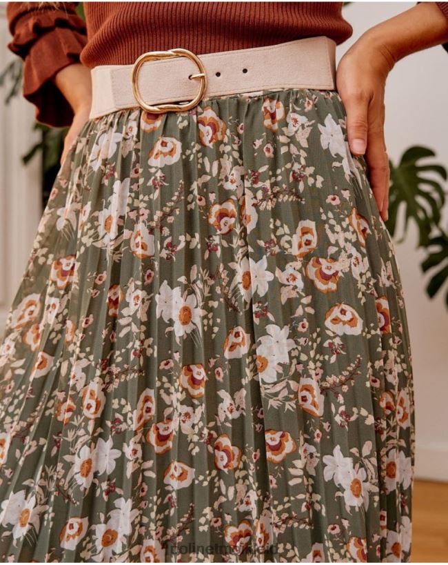 Polin et moi Faltenrock Dunia HT8R299 Kleidung kaki