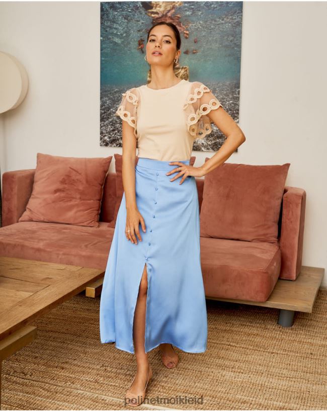 Polin et moi Maeva-Knopfrock HT8R301 Kleidung himmlisch