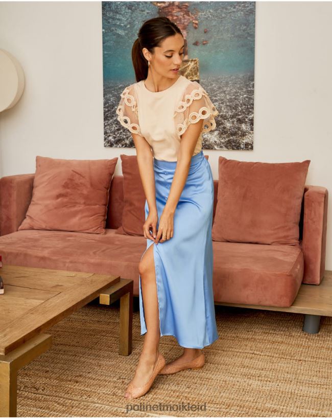 Polin et moi Maeva-Knopfrock HT8R301 Kleidung himmlisch