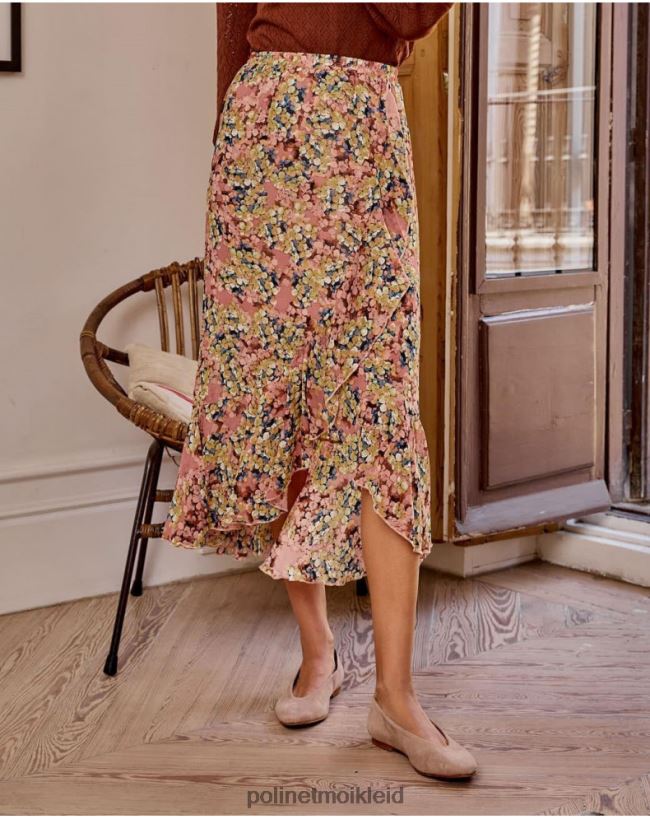 Polin et moi Rock Rüschen Iraide HT8R324 Kleidung Rose