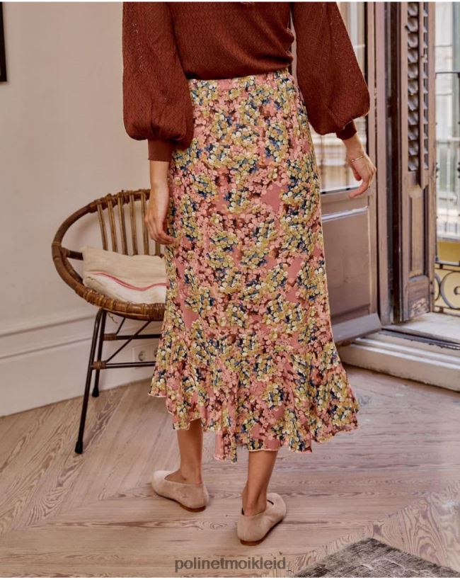 Polin et moi Rock Rüschen Iraide HT8R324 Kleidung Rose