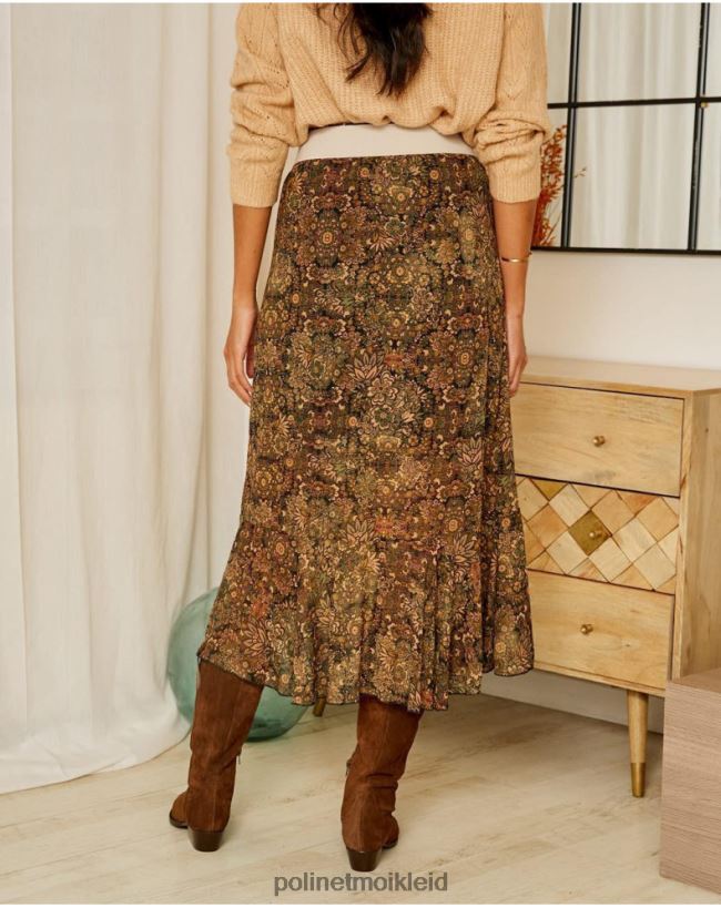 Polin et moi Rock Rüschen Schäferin HT8R321 Kleidung kaki