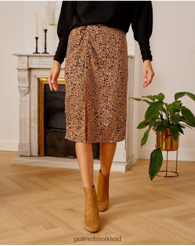 Polin et moi Rock mit Jadeknoten HT8R312 Kleidung Kamel