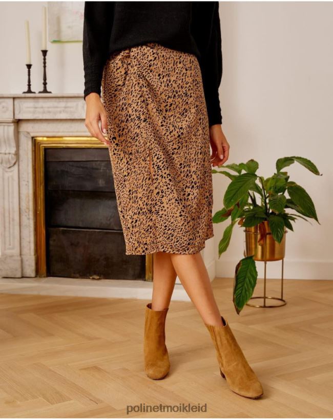 Polin et moi Rock mit Jadeknoten HT8R312 Kleidung Kamel