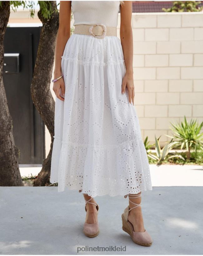 Polin et moi Sandra Midirock HT8R296 Kleidung Weiß