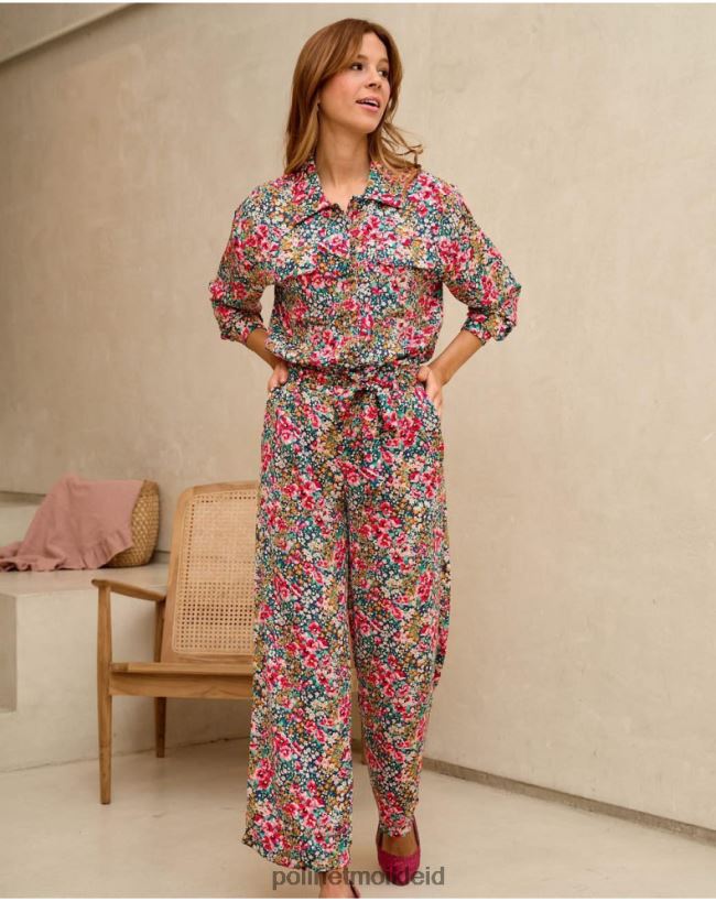 Polin et moi Hose mit Fanni-Schleife HT8R331 Kleidung Smaragdgrün