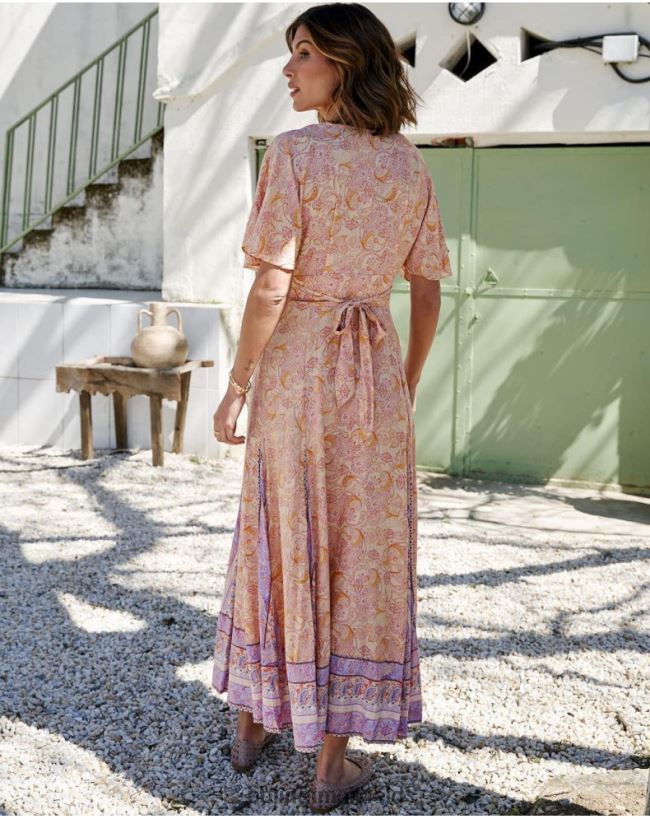 Polin et moi Agustina-Knopfkleid HT8R110 Kleidung Ocker