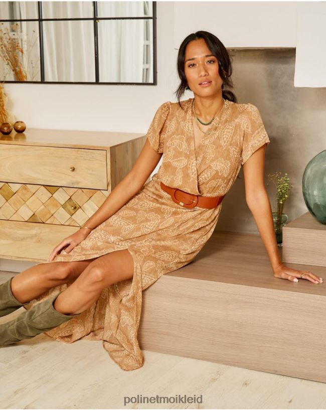 Polin et moi Bambina verlässt Kleid HT8R137 Kleidung Kamel