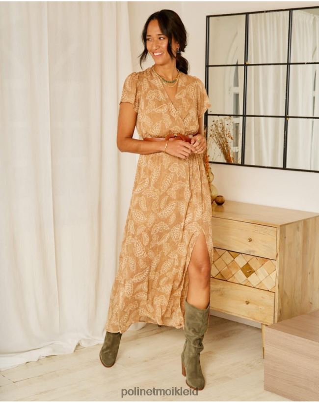 Polin et moi Bambina verlässt Kleid HT8R137 Kleidung Kamel