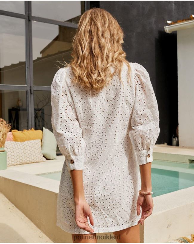 Polin et moi Batista-Elizama-Kleid HT8R65 Kleidung Weiß