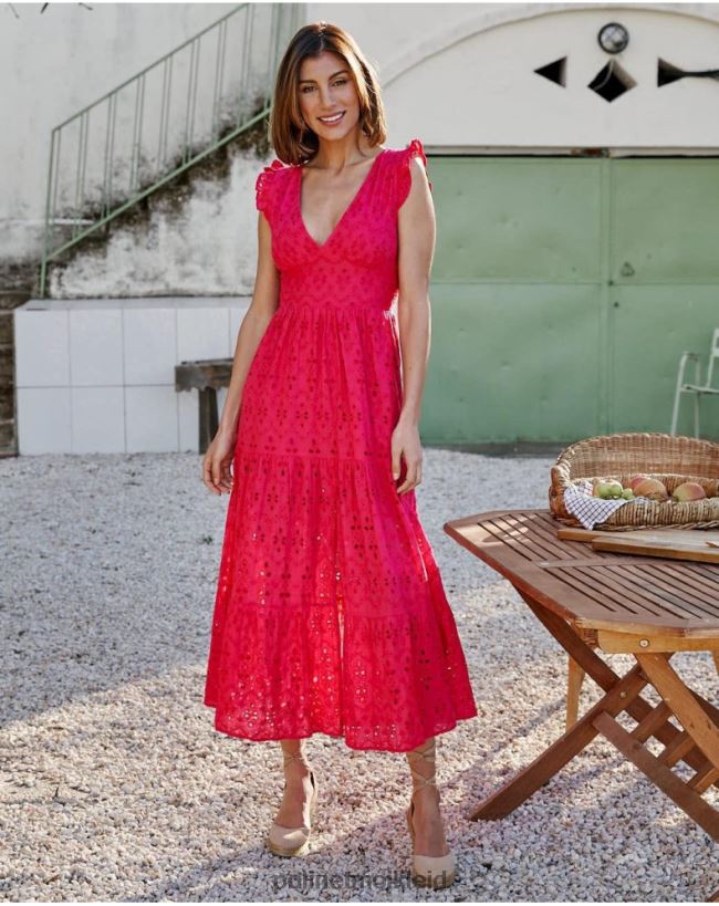 Polin et moi Batista Ilina Kleid HT8R128 Kleidung Fuchsie