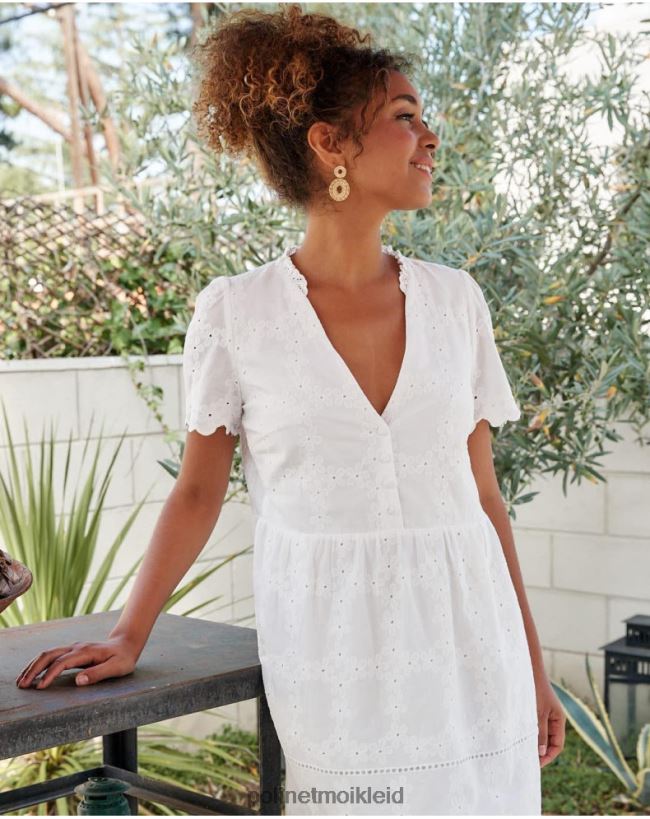 Polin et moi Batista-Kleid Dani HT8R29 Kleidung Weiß