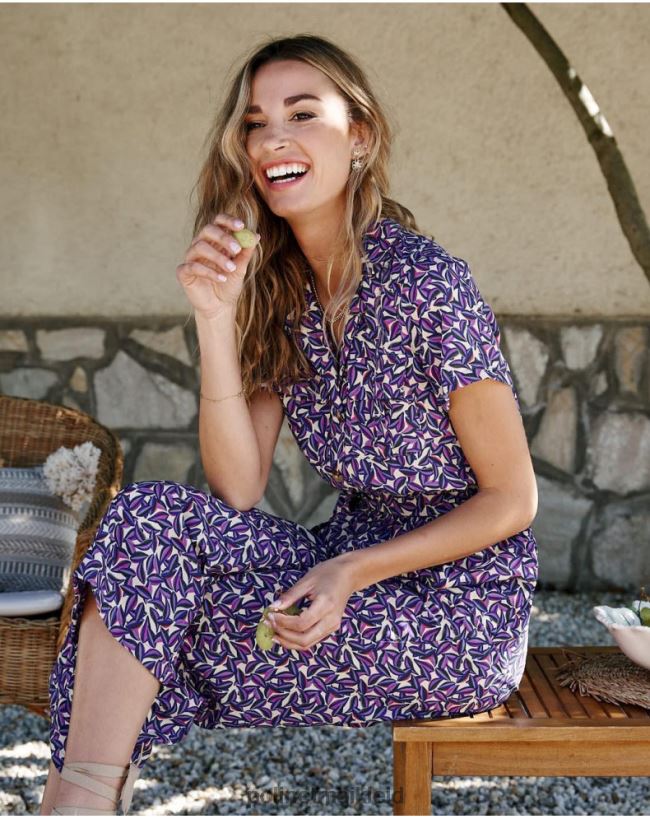 Polin et moi Benazir Blumenaffe HT8R104 Kleidung lila