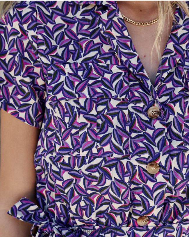 Polin et moi Benazir Blumenaffe HT8R104 Kleidung lila