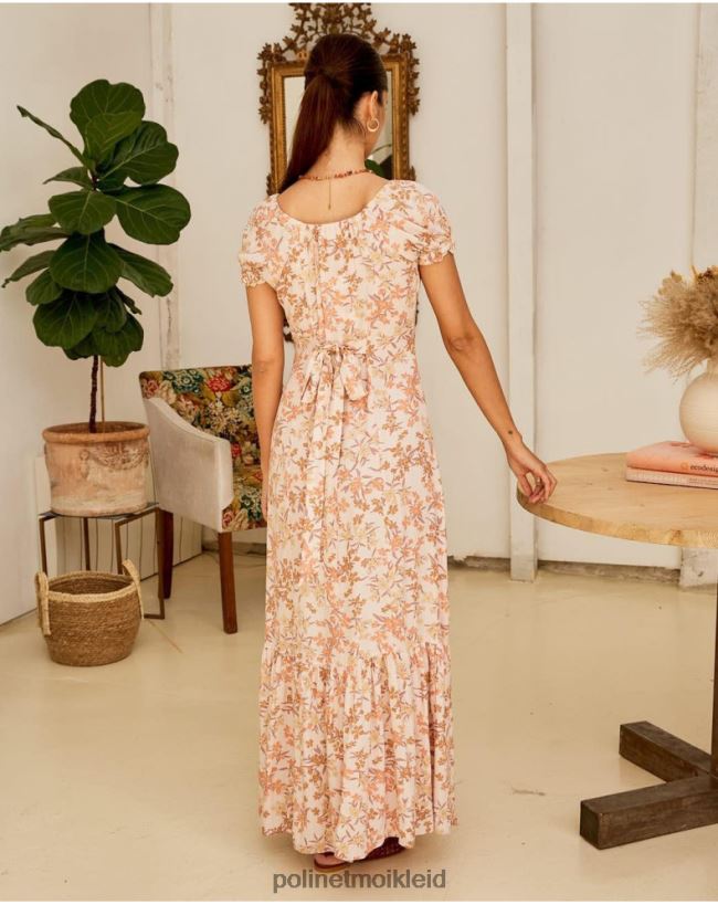 Polin et moi Blumenkleid Isolde HT8R94 Kleidung Lachs