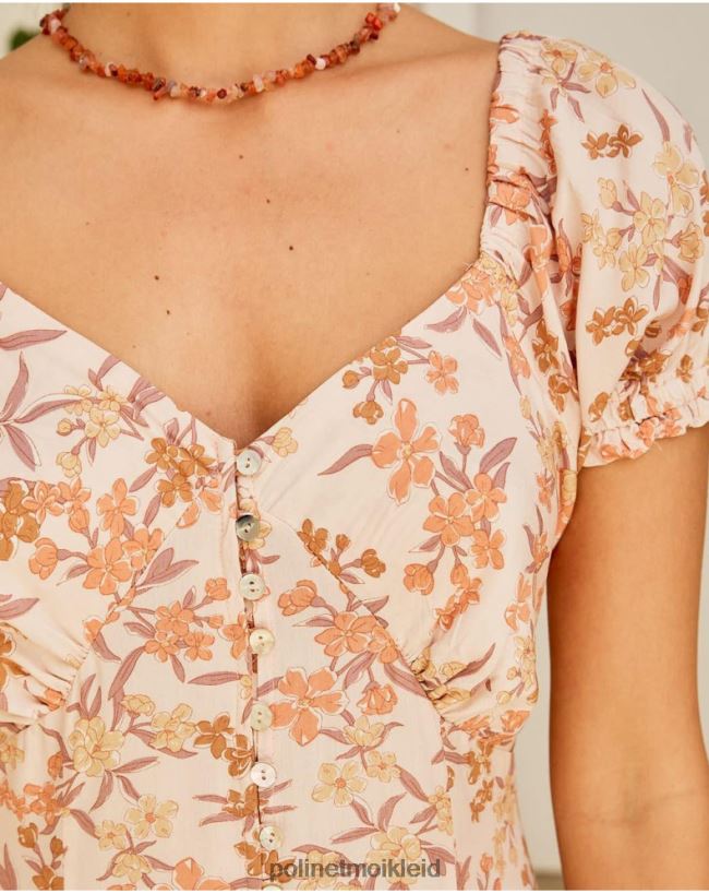 Polin et moi Blumenkleid Isolde HT8R94 Kleidung Lachs