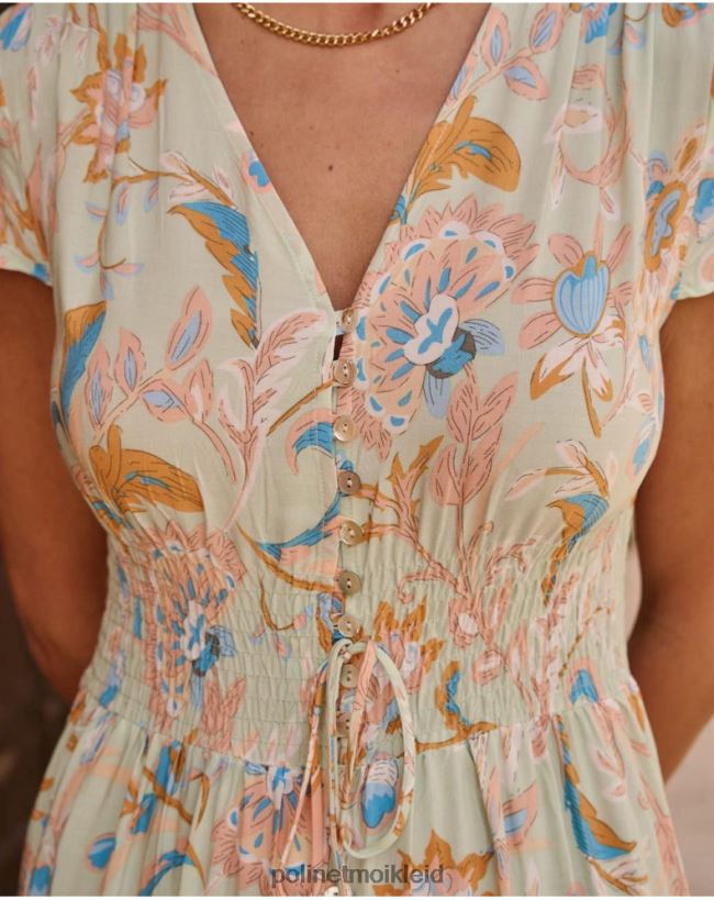 Polin et moi Boho-Ireny-Kleid HT8R36 Kleidung wassergrün