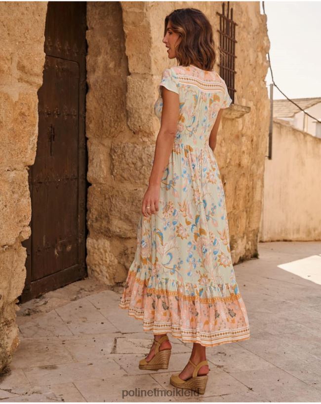 Polin et moi Boho-Ireny-Kleid HT8R36 Kleidung wassergrün