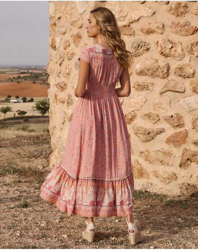 Polin et moi Carly langes Kleid HT8R124 Kleidung Lachs