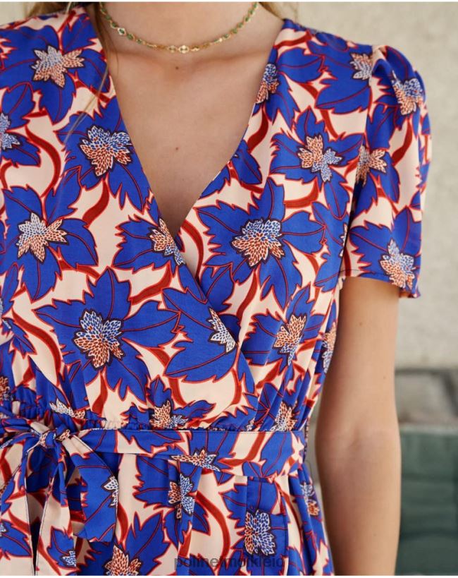 Polin et moi Charlotte kurzes Kleid HT8R112 Kleidung klein blau