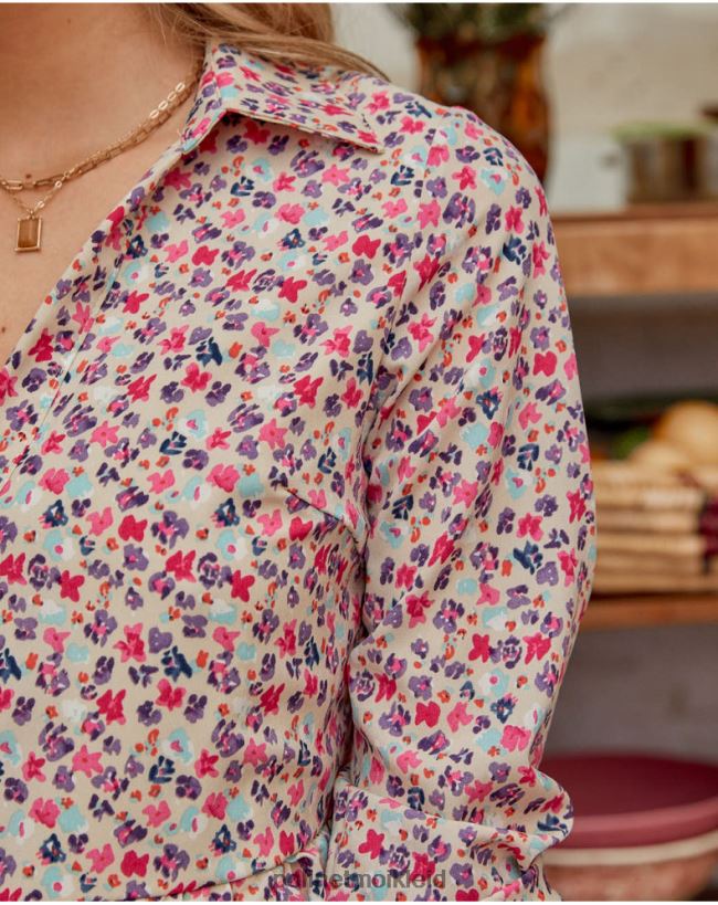 Polin et moi Denise kurzes Kleid HT8R144 Kleidung Himbeere