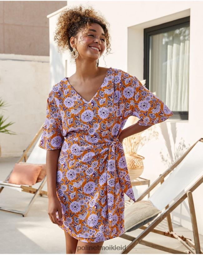 Polin et moi Felisa-Knotenkleid HT8R39 Kleidung lila