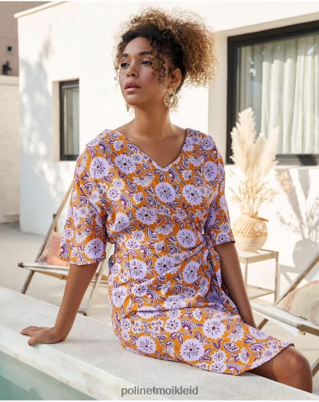 Polin et moi Felisa-Knotenkleid HT8R39 Kleidung lila