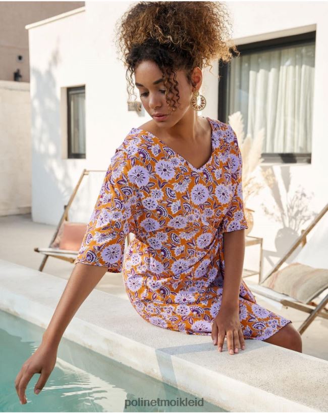 Polin et moi Felisa-Knotenkleid HT8R39 Kleidung lila