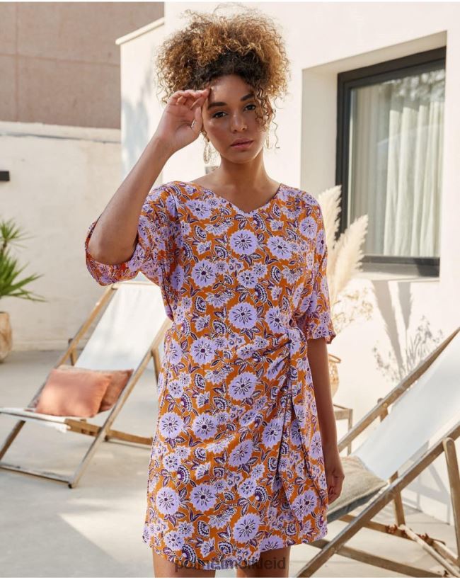 Polin et moi Felisa-Knotenkleid HT8R39 Kleidung lila