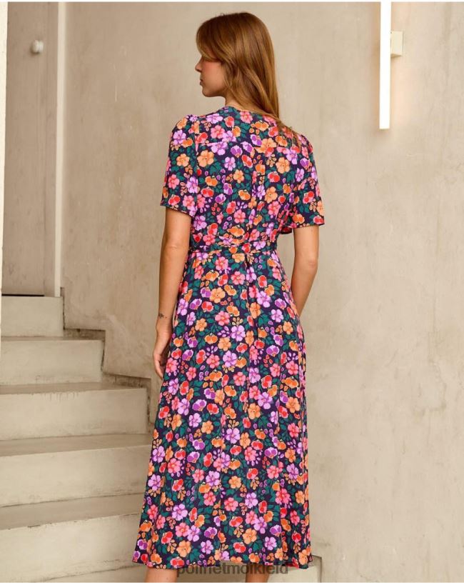 Polin et moi Gilda langes Kleid HT8R130 Kleidung Marine