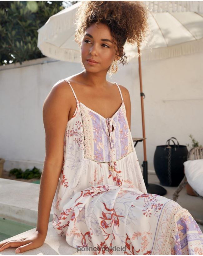 Polin et moi Helen trägerloses Kleid HT8R40 Kleidung lila