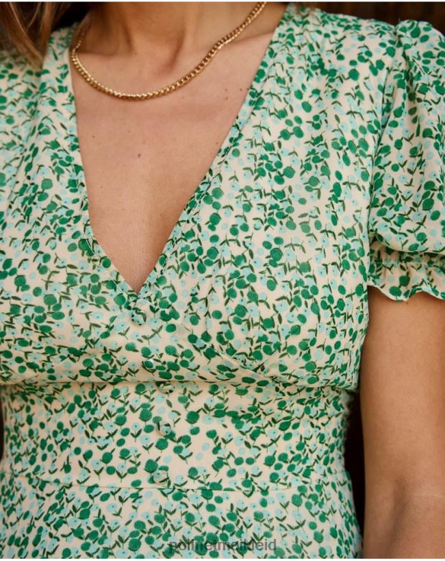 Polin et moi Indy kurzes Kleid HT8R83 Kleidung Smaragdgrün