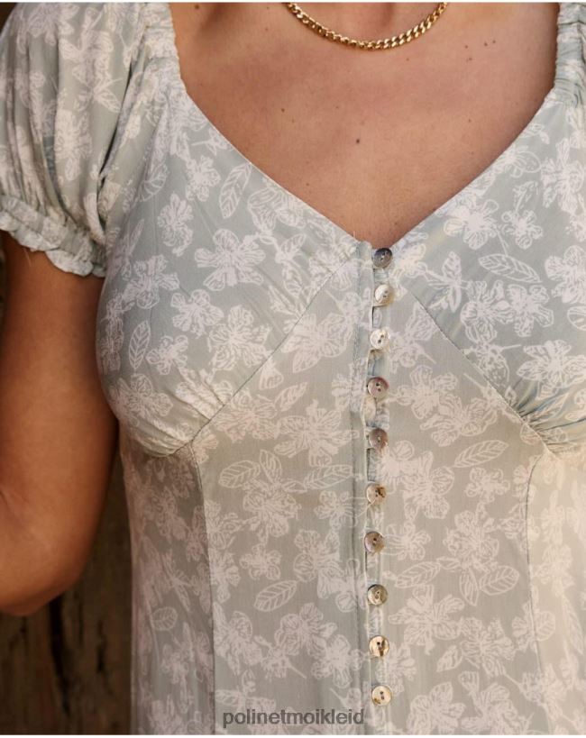 Polin et moi Ines Blumenkleid HT8R48 Kleidung wassergrün