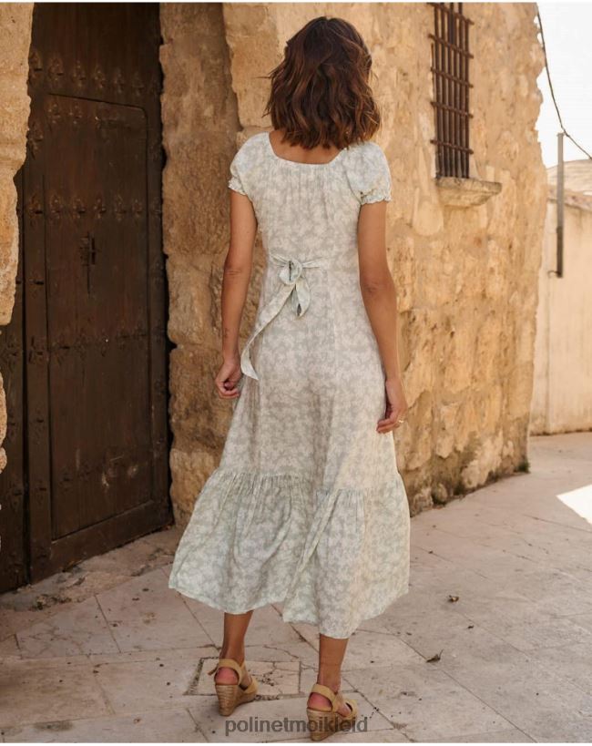 Polin et moi Ines Blumenkleid HT8R48 Kleidung wassergrün