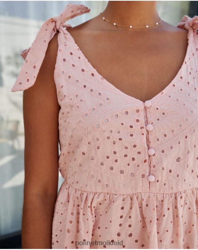 Polin et moi Kleid Berta Krawatten HT8R3 Kleidung Rose