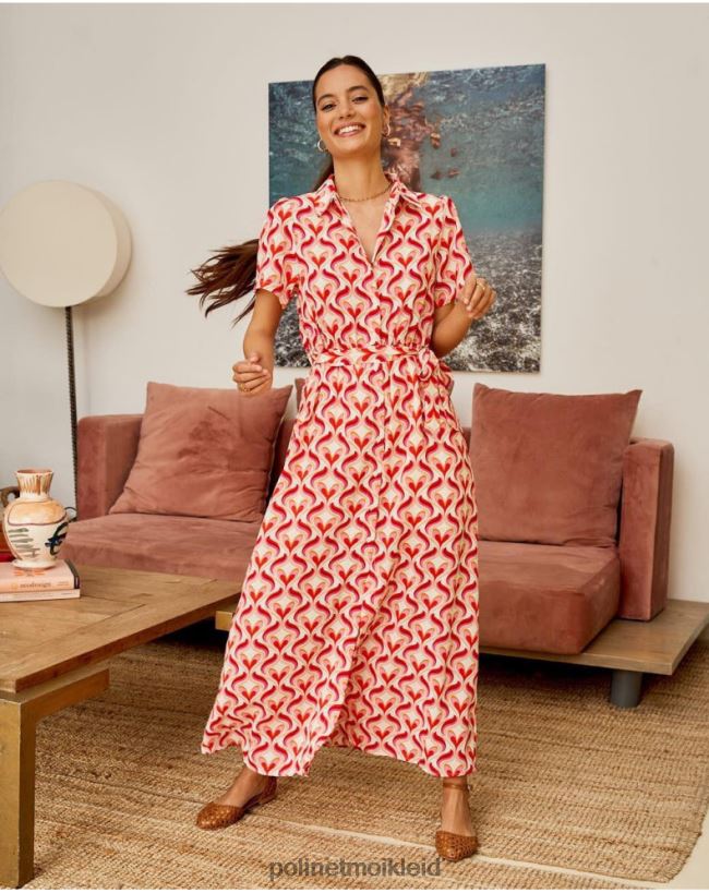 Polin et moi Kleid Camisero Aina HT8R97 Kleidung Rose