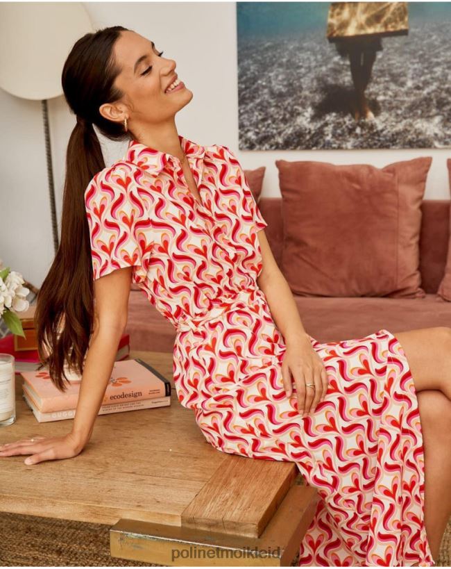 Polin et moi Kleid Camisero Aina HT8R97 Kleidung Rose